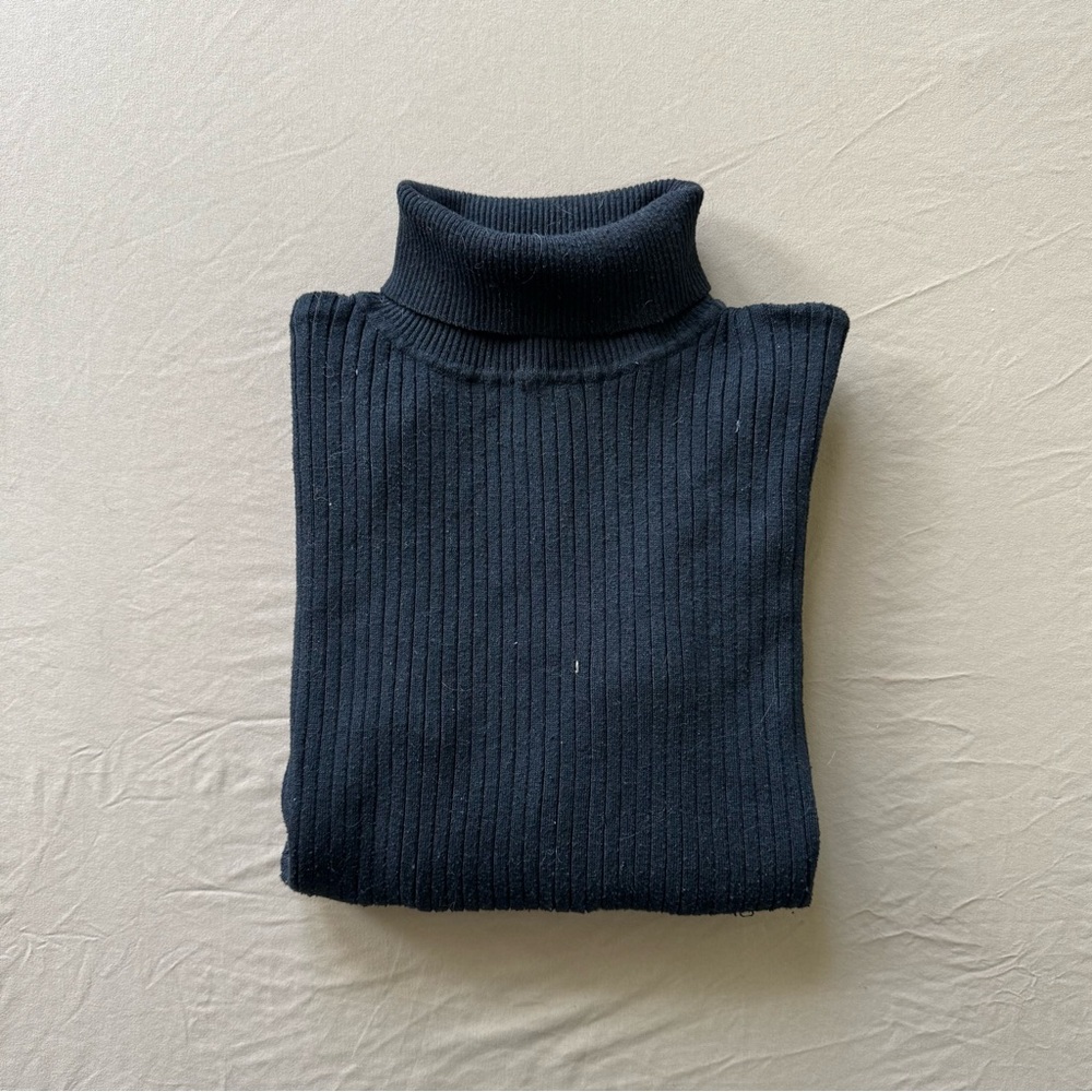 Real Clothing Rib Knit Turtleneck Sweater